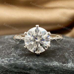 NEW Certified 3 ct. t.w. Moissanite Textured Band Ring